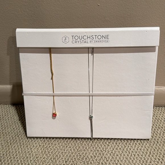 24 hook white necklace display.  Elastic strap stabilizer. - Picture 2 of 5